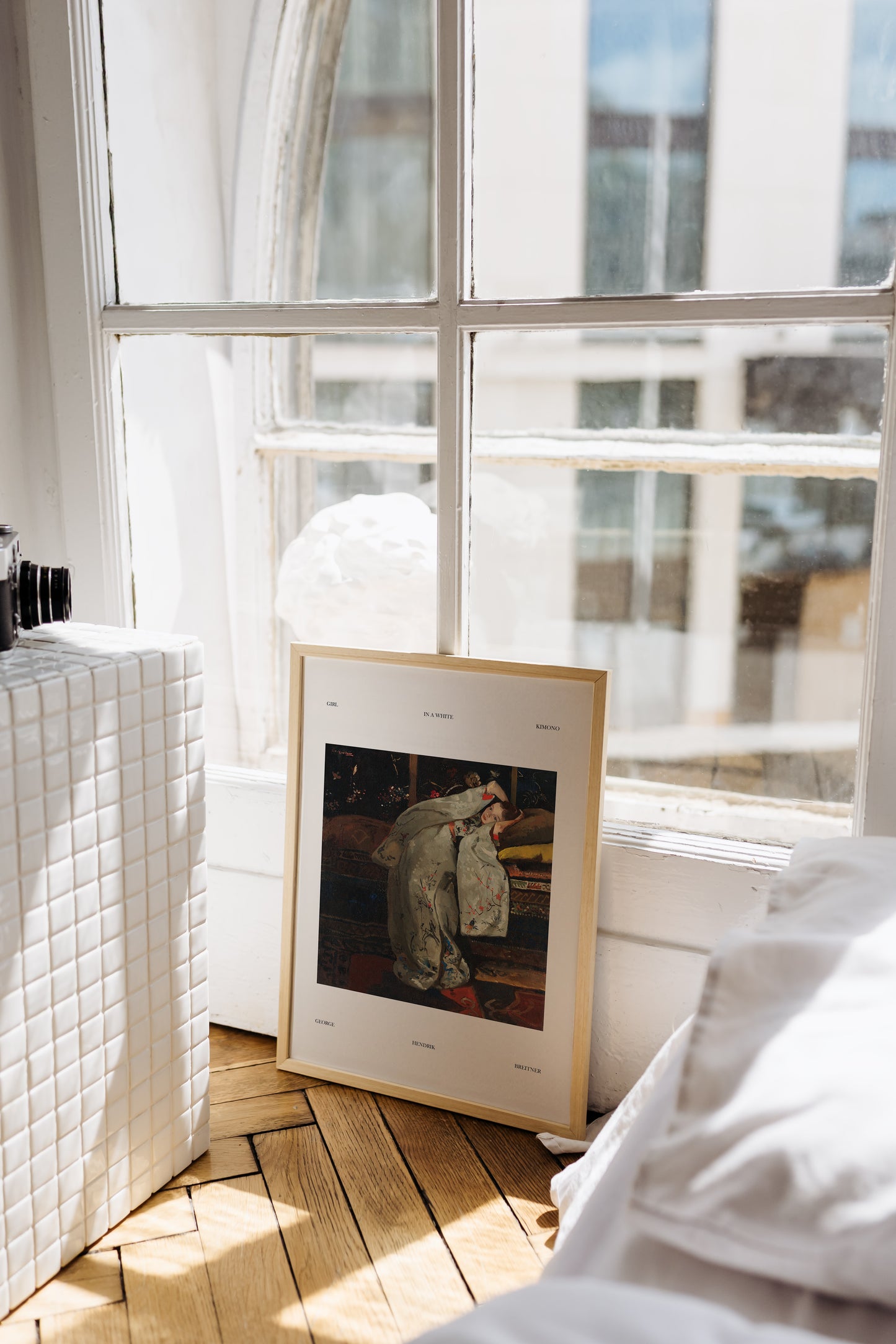 Girl In A White Kimono Poster