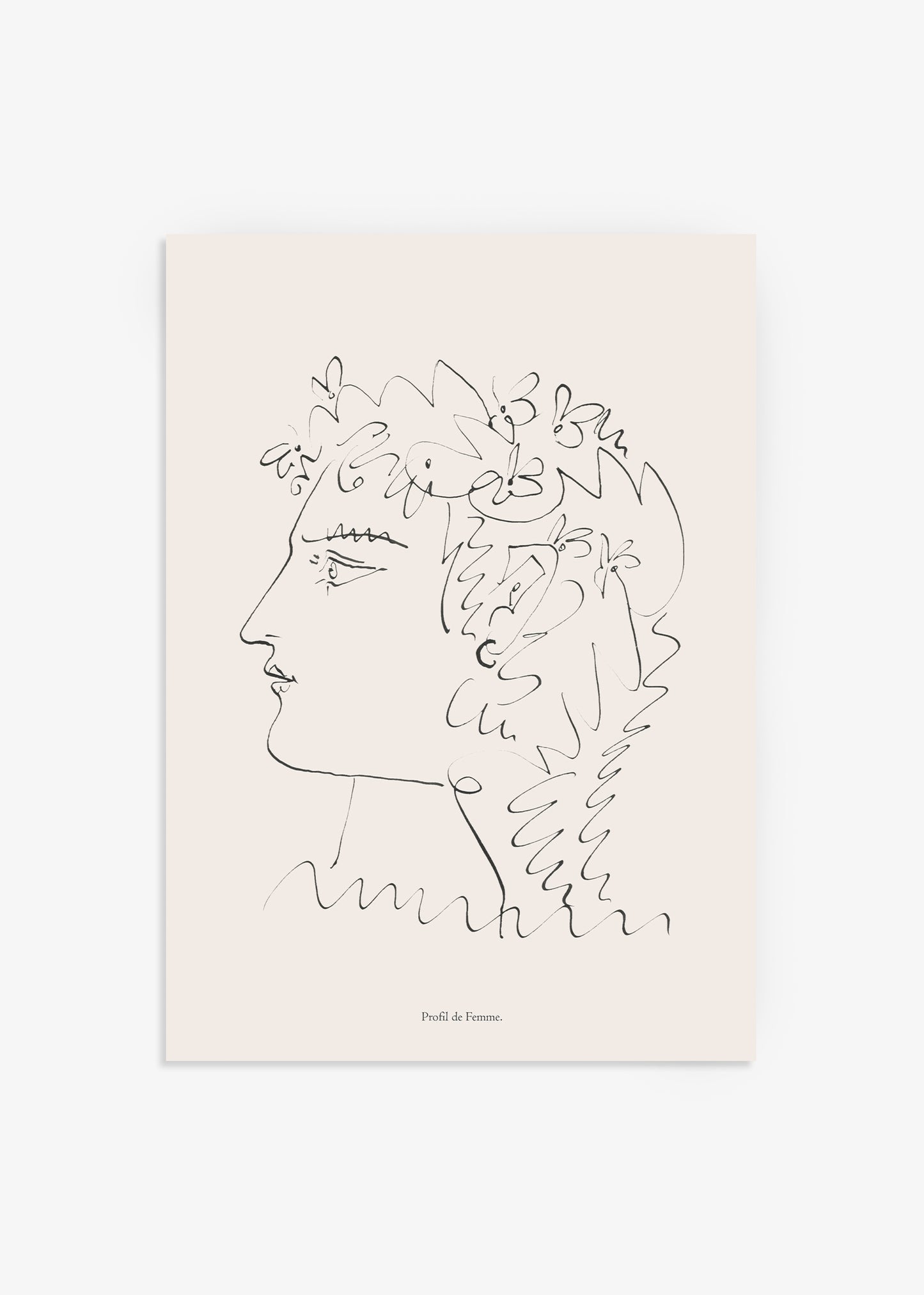 Profil de Femme Print