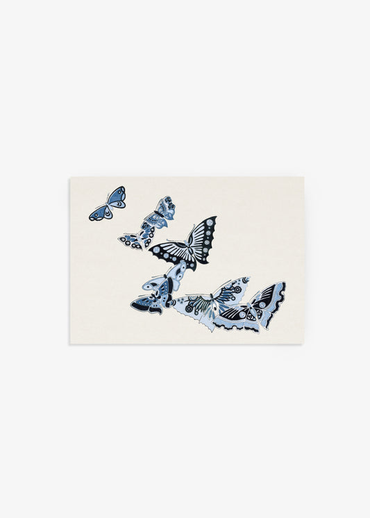 Japanese Butterflies Poster