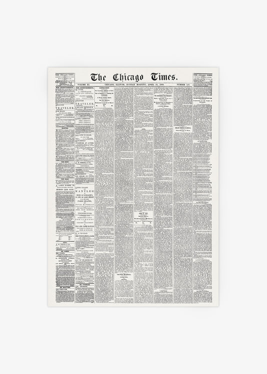 The Chicago Times Newspaper Poster