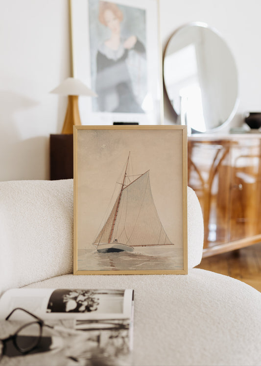 Winslow Homer Sailing off Gloucester Print