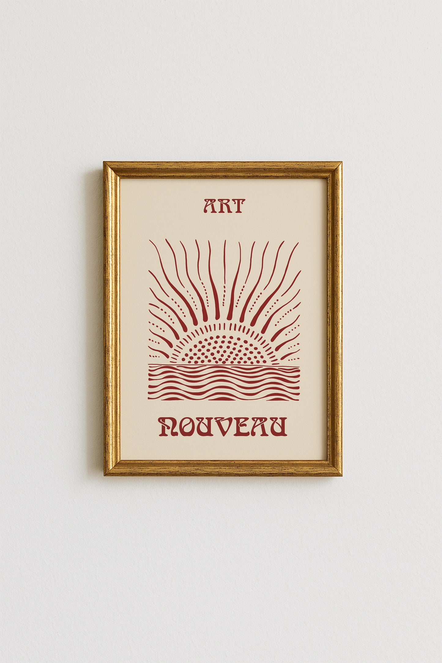 Art Nouveau Sun Poster