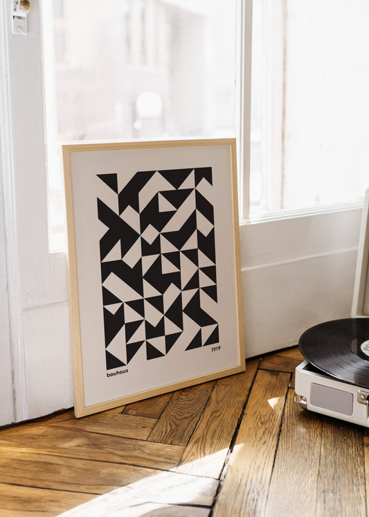 Bauhaus Triangular Shapes Poster