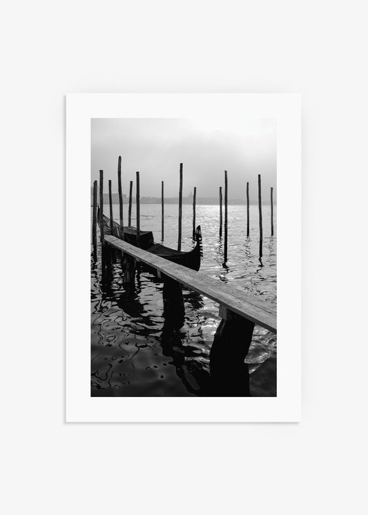 Black and White Docks Print
