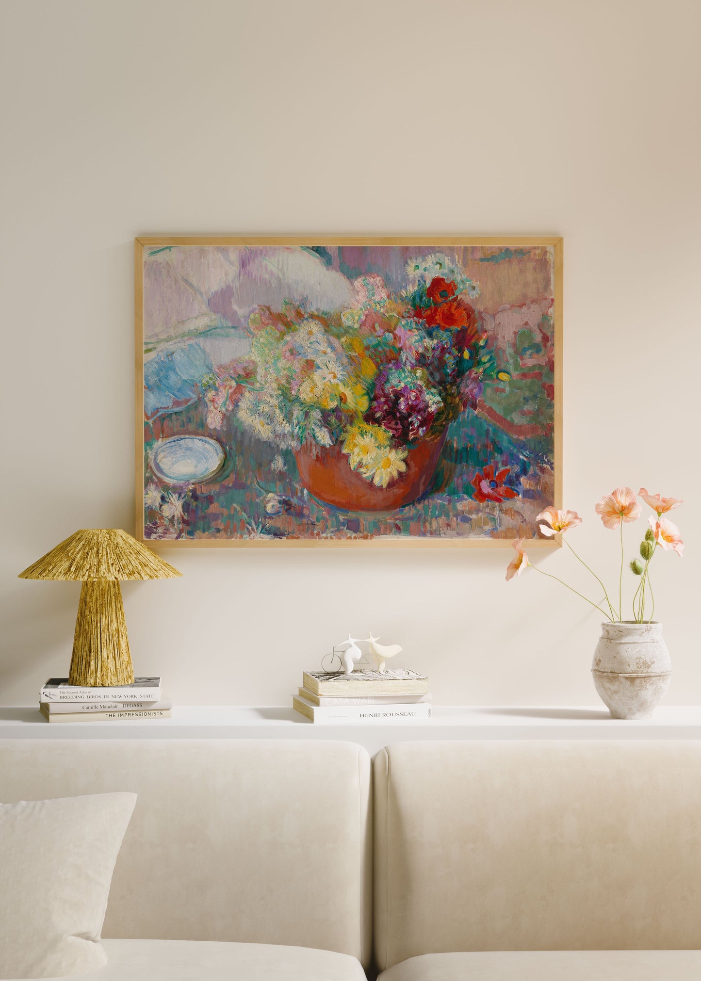 Flowers On A Table Poster