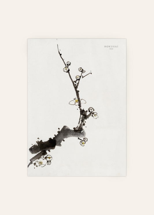 Hokusai’s Tree Branch Poster