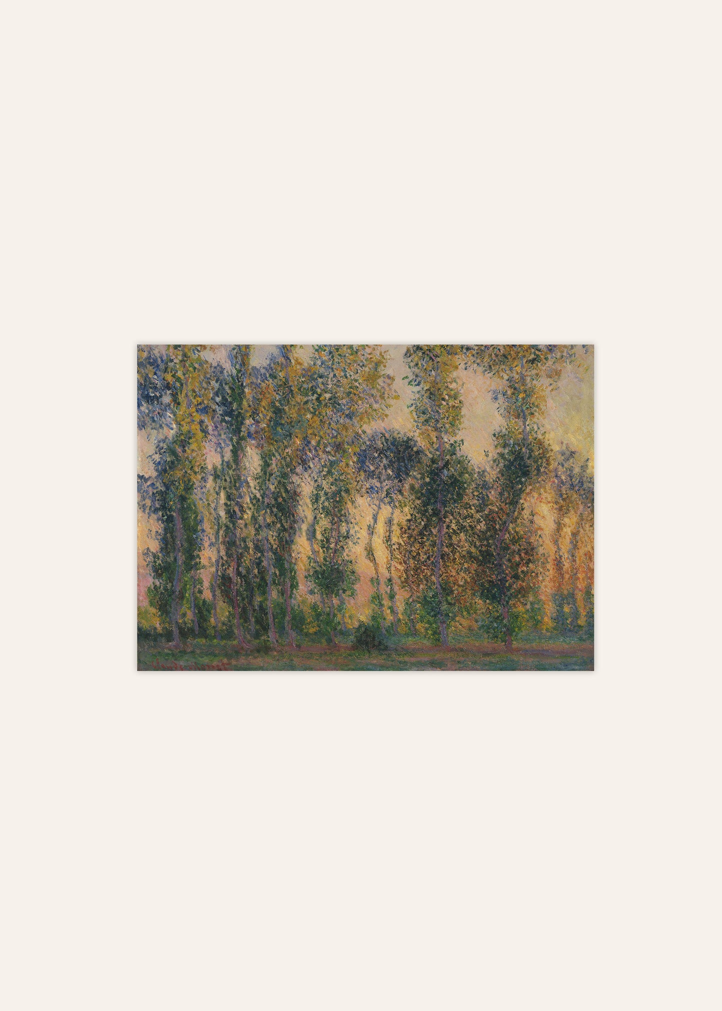 Poplars at Giverny Poster