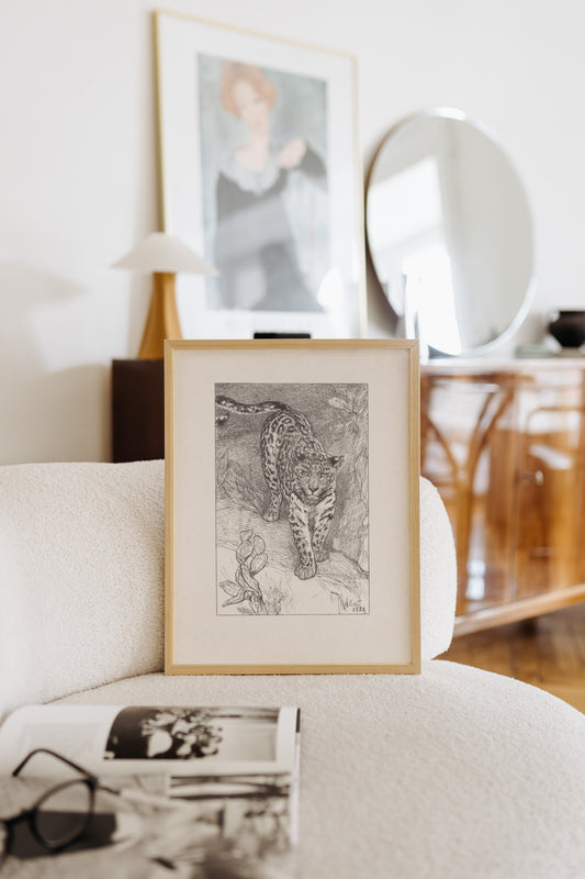 Leopard Sketch Poster
