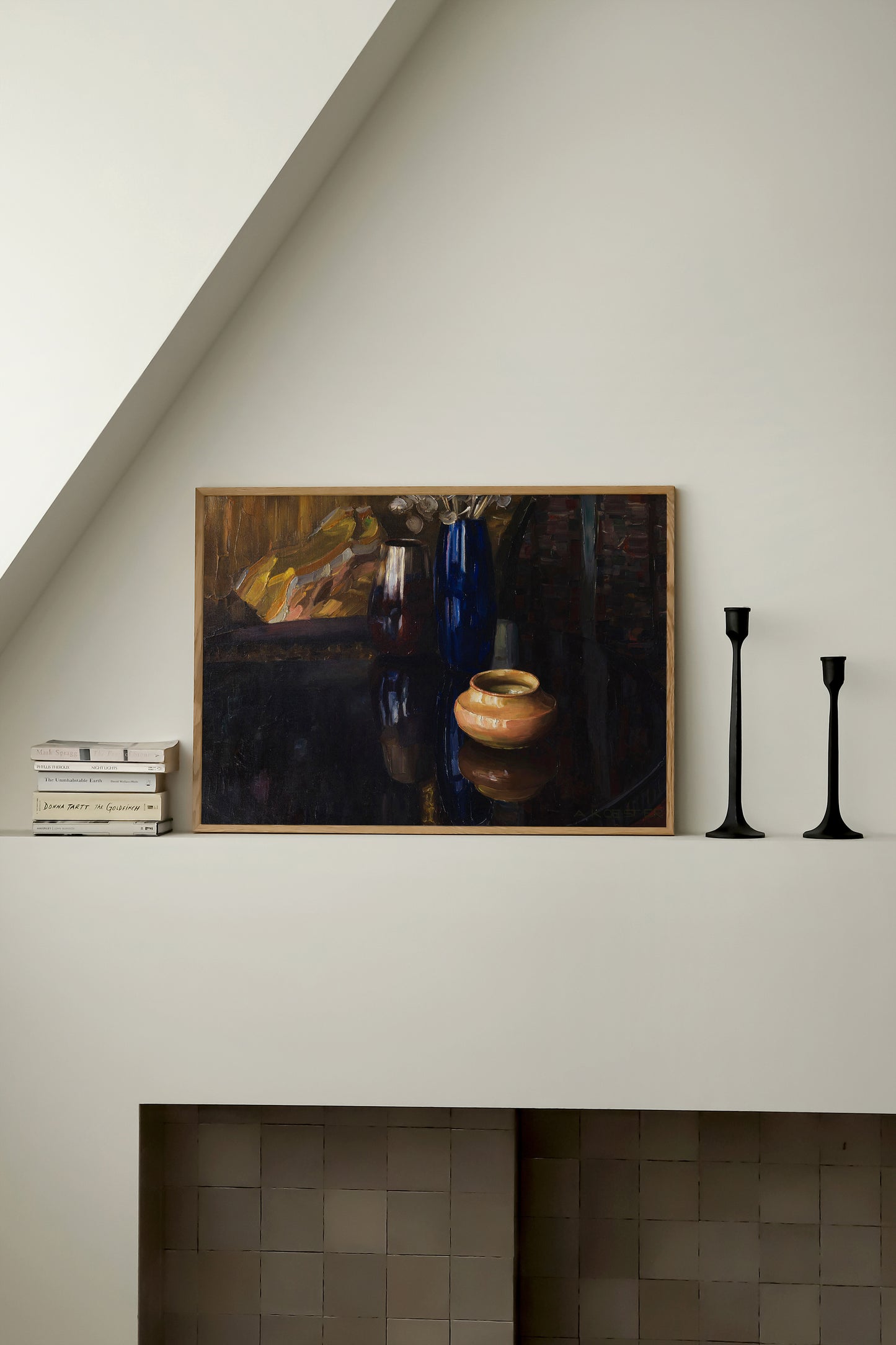 Still Life on Mahogany Table Poster