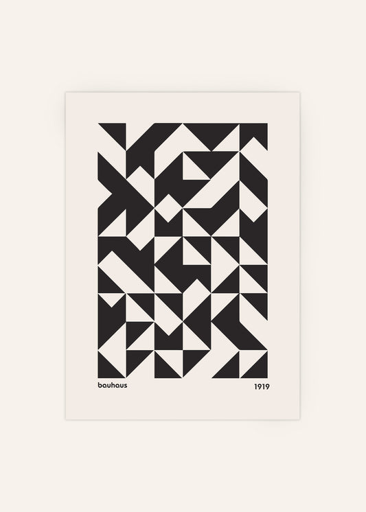 Bauhaus Triangular Shapes Poster