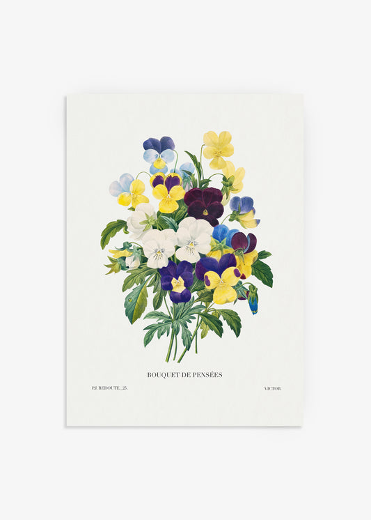 Bouquet de Pensées Poster