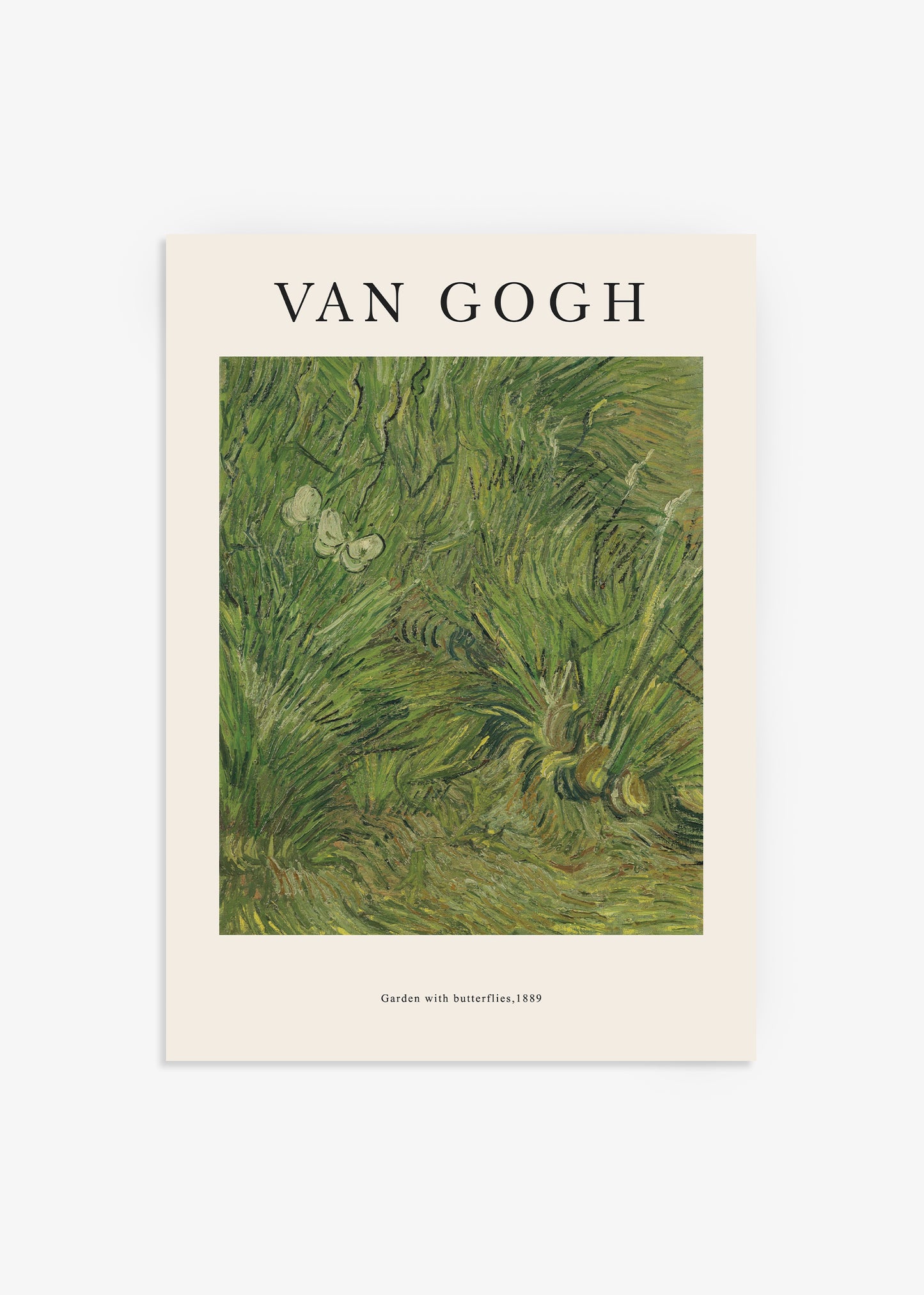 Vincent van Gogh Garden with Butterflies Poster