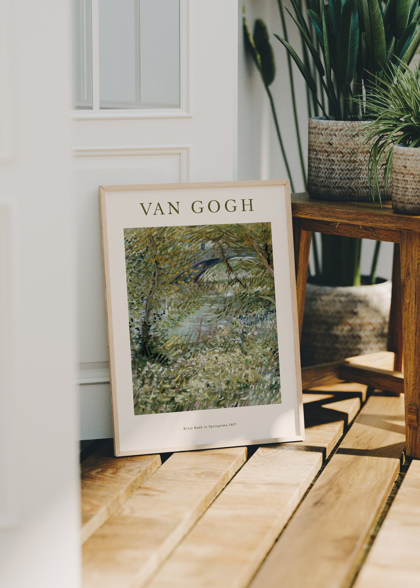 Vincent Van Gogh River Bank In Springtime Poster