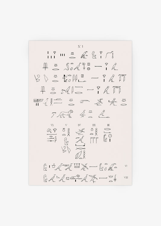 Hieroglyphics Text Poster