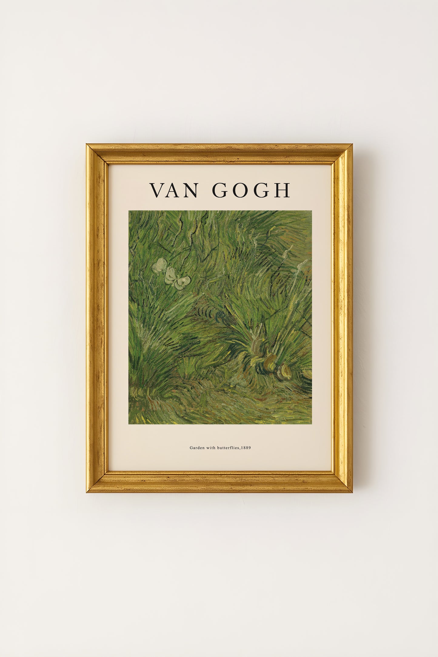 Vincent Van Gogh Garden with Butterflies Poster
