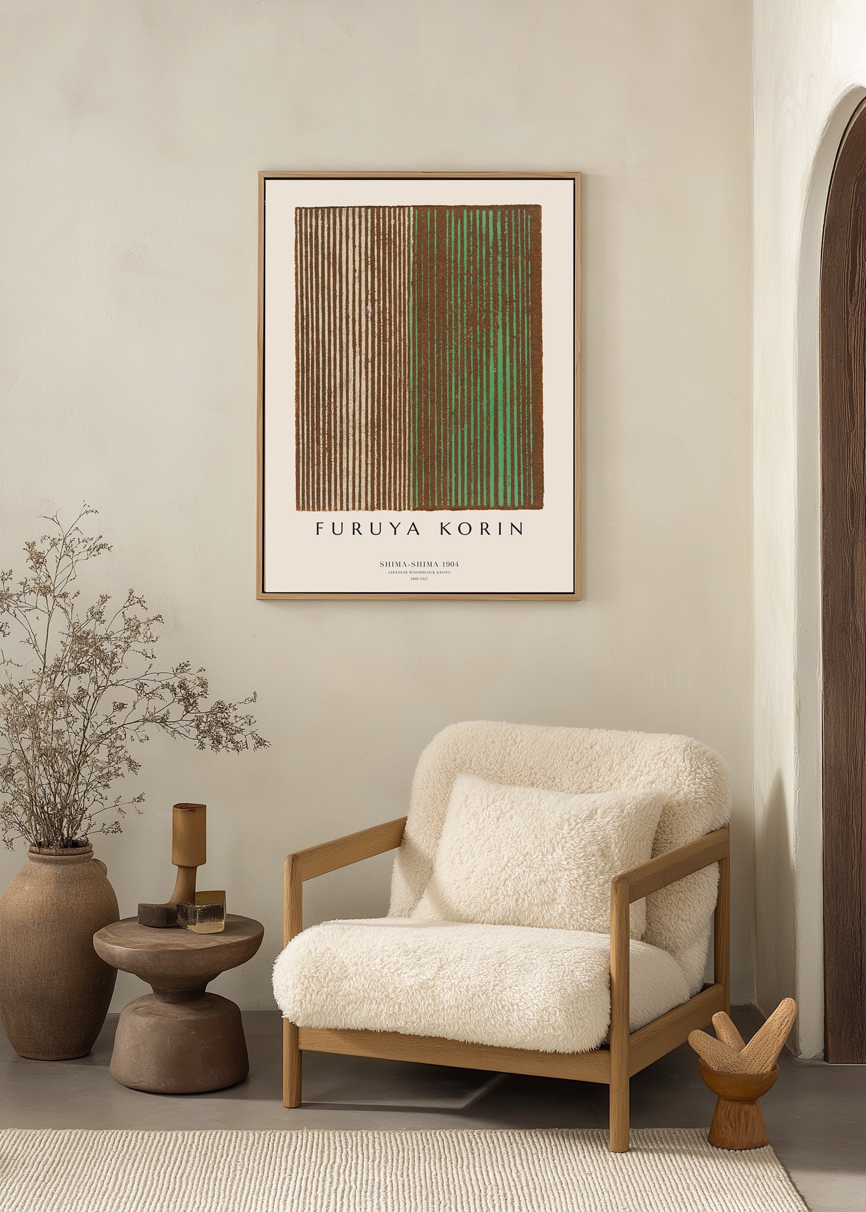 Furuya Korin Japandi Woodblock No.1 Poster