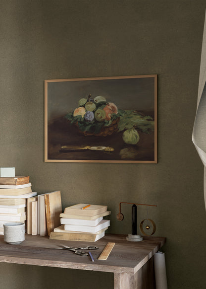 Basket of Fruit by Édouard Manet Poster