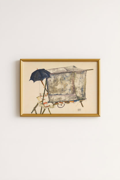 Egon Schiele - Street Cart Poster