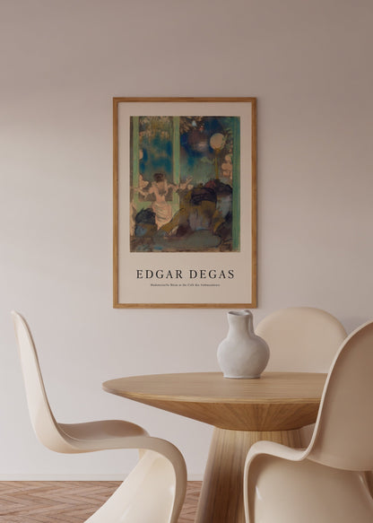 Edgar Degas - Mademoiselle Bécat at the Café des Ambassadeurs Print