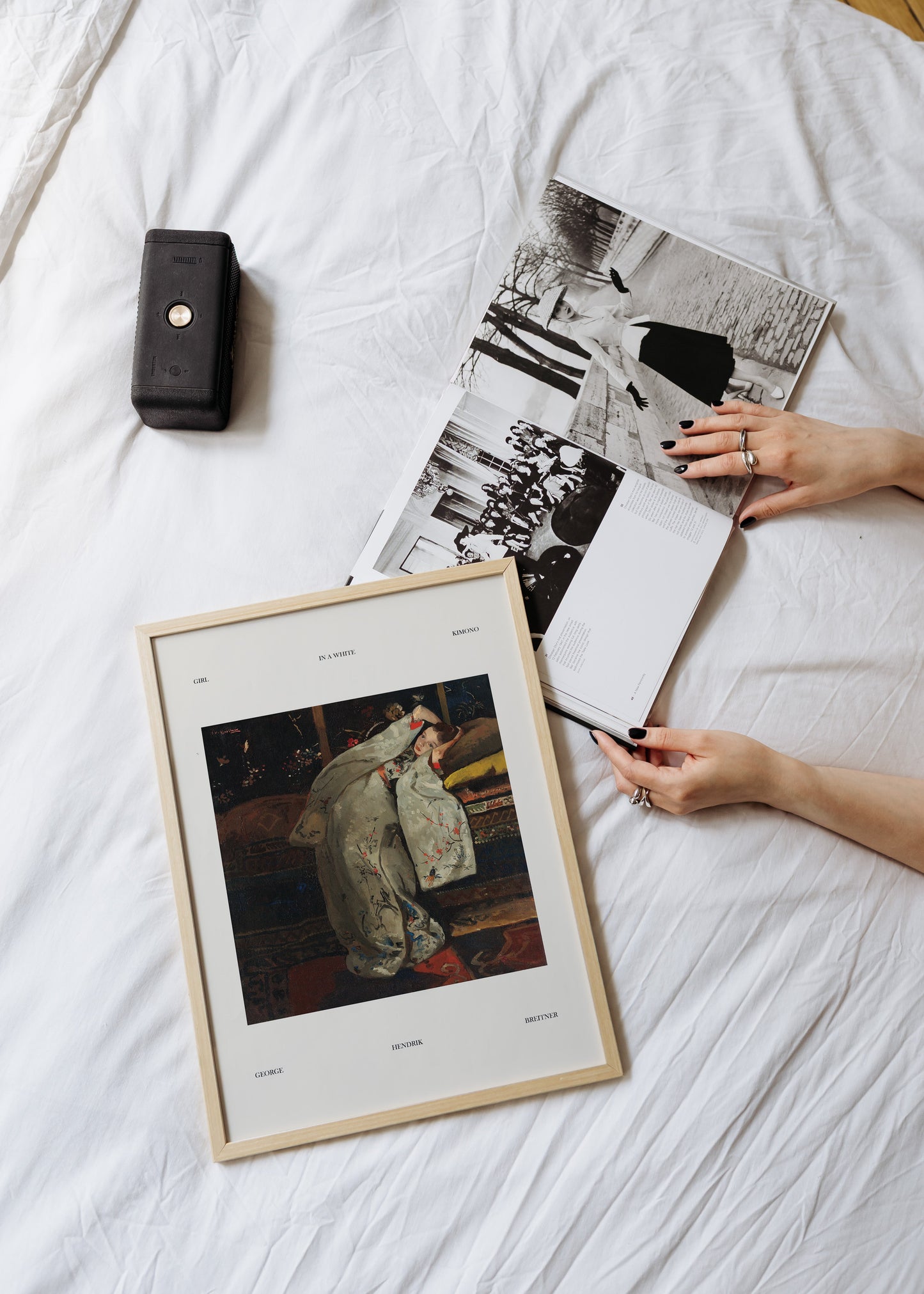 Girl In A White Kimono Poster