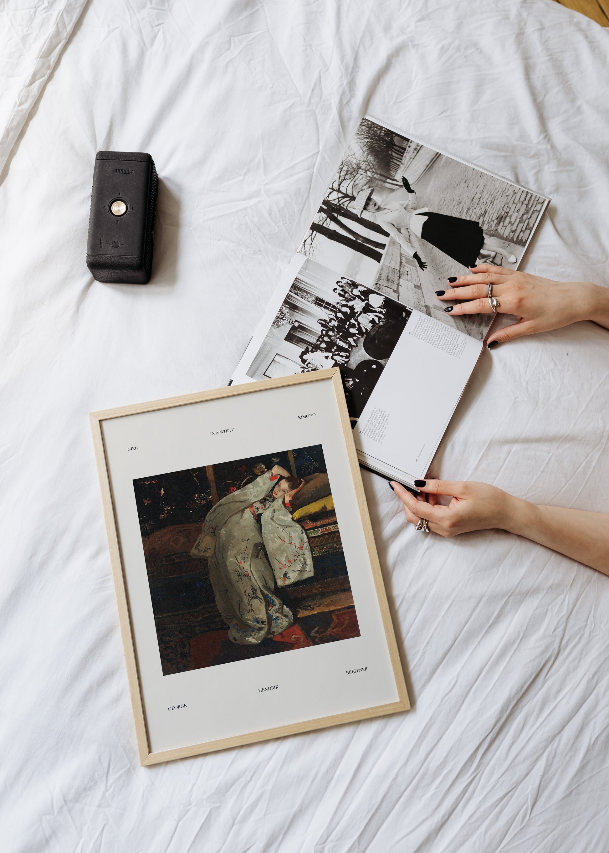 Girl In A White Kimono Poster