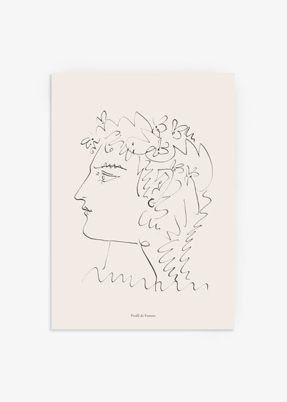 Profil de Femme Print