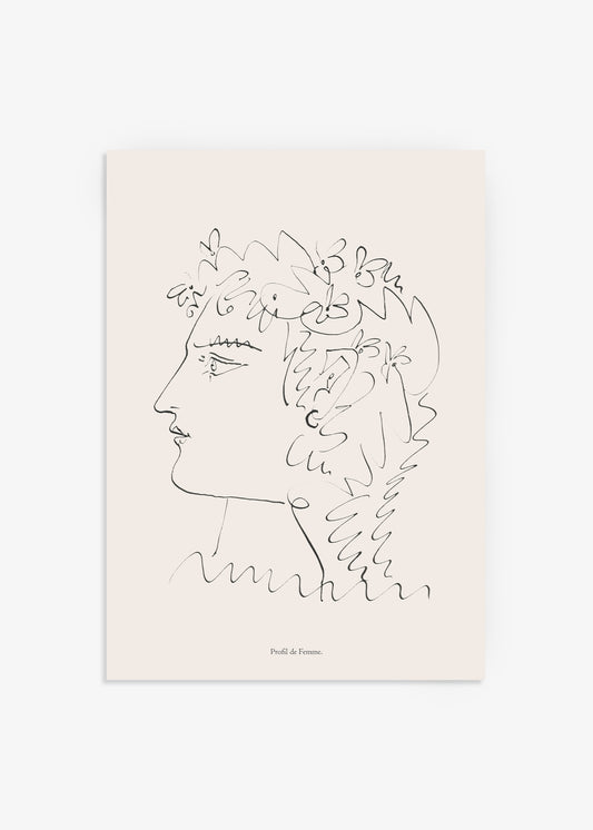 Profil de Femme Print