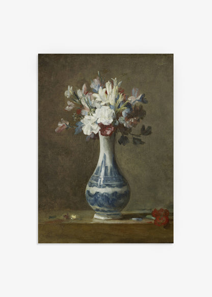 Blue Vase of Flowers Print