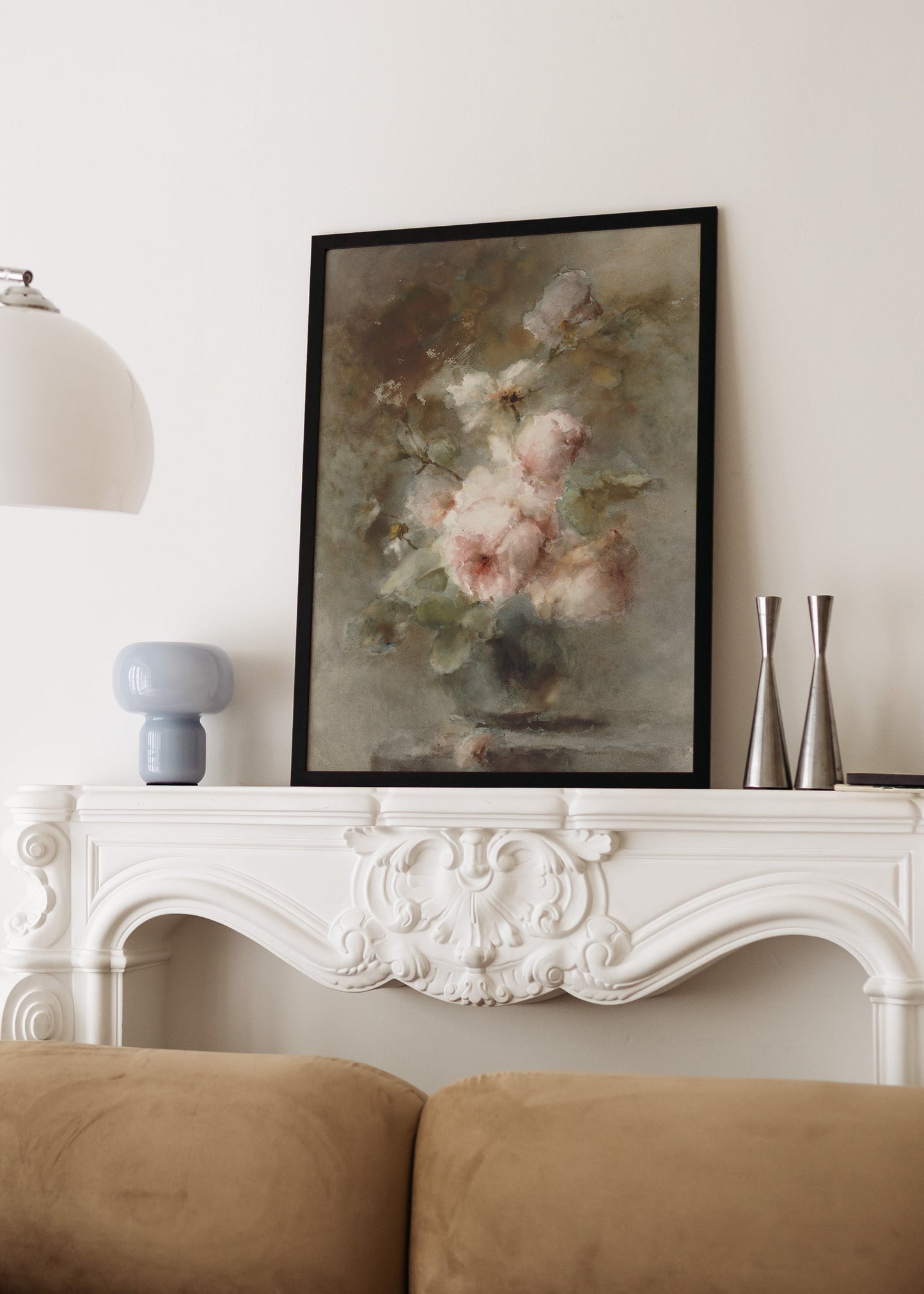 Vase With Roses Poster