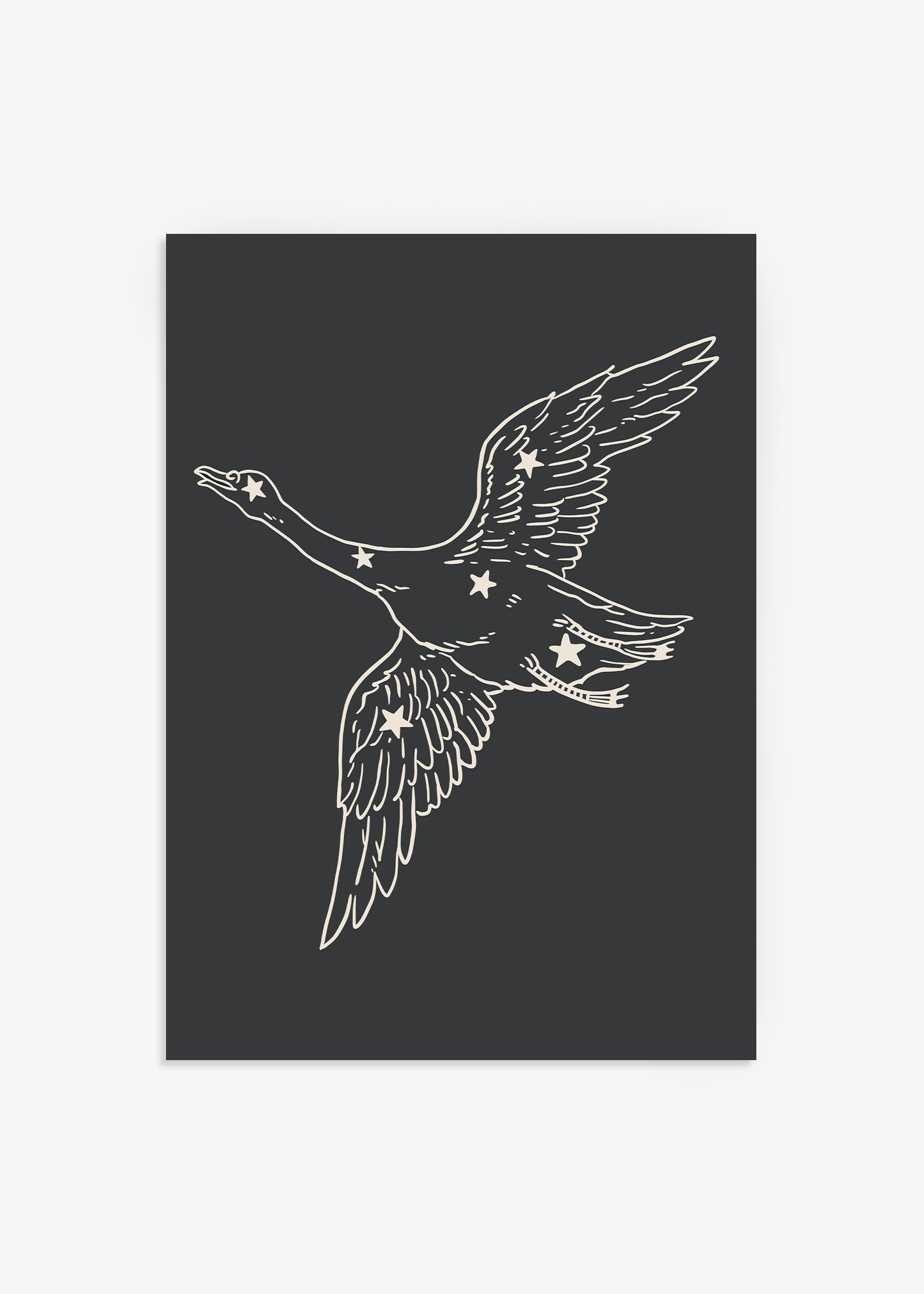 Flying Swan Poster