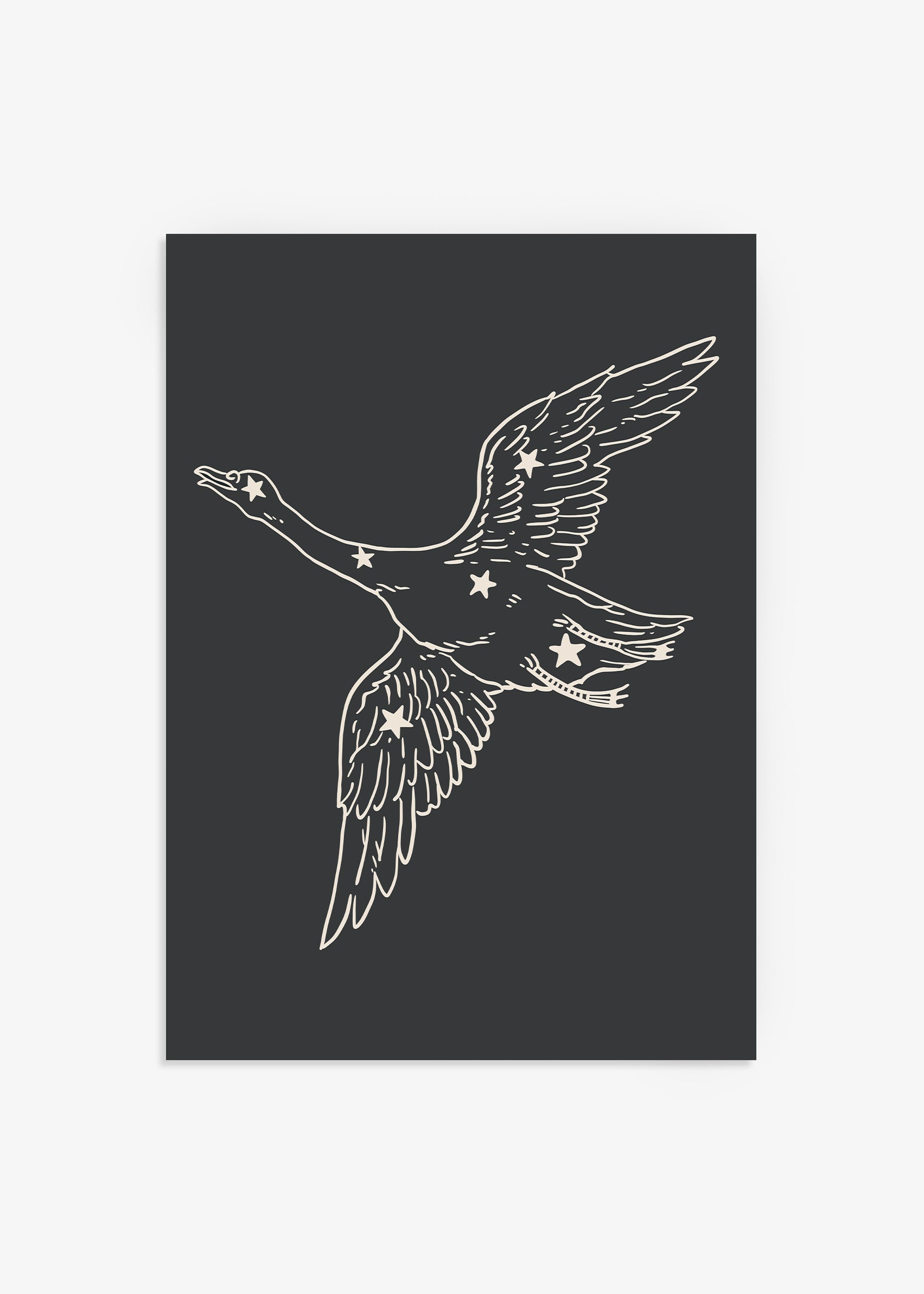 Flying Swan Poster