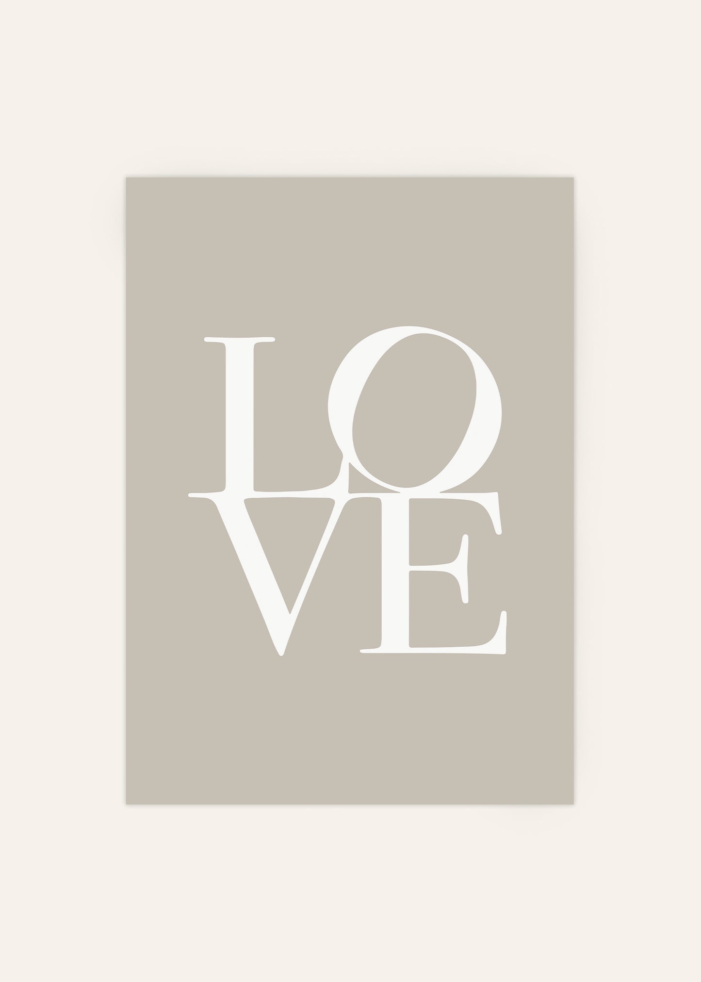 Love in Taupe Poster