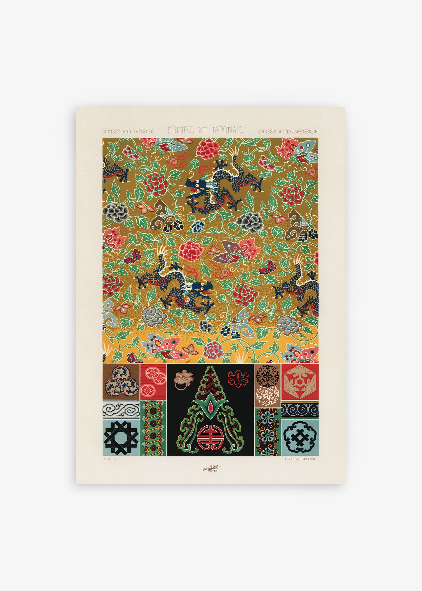 Chinese and Japanese Pattern Poster