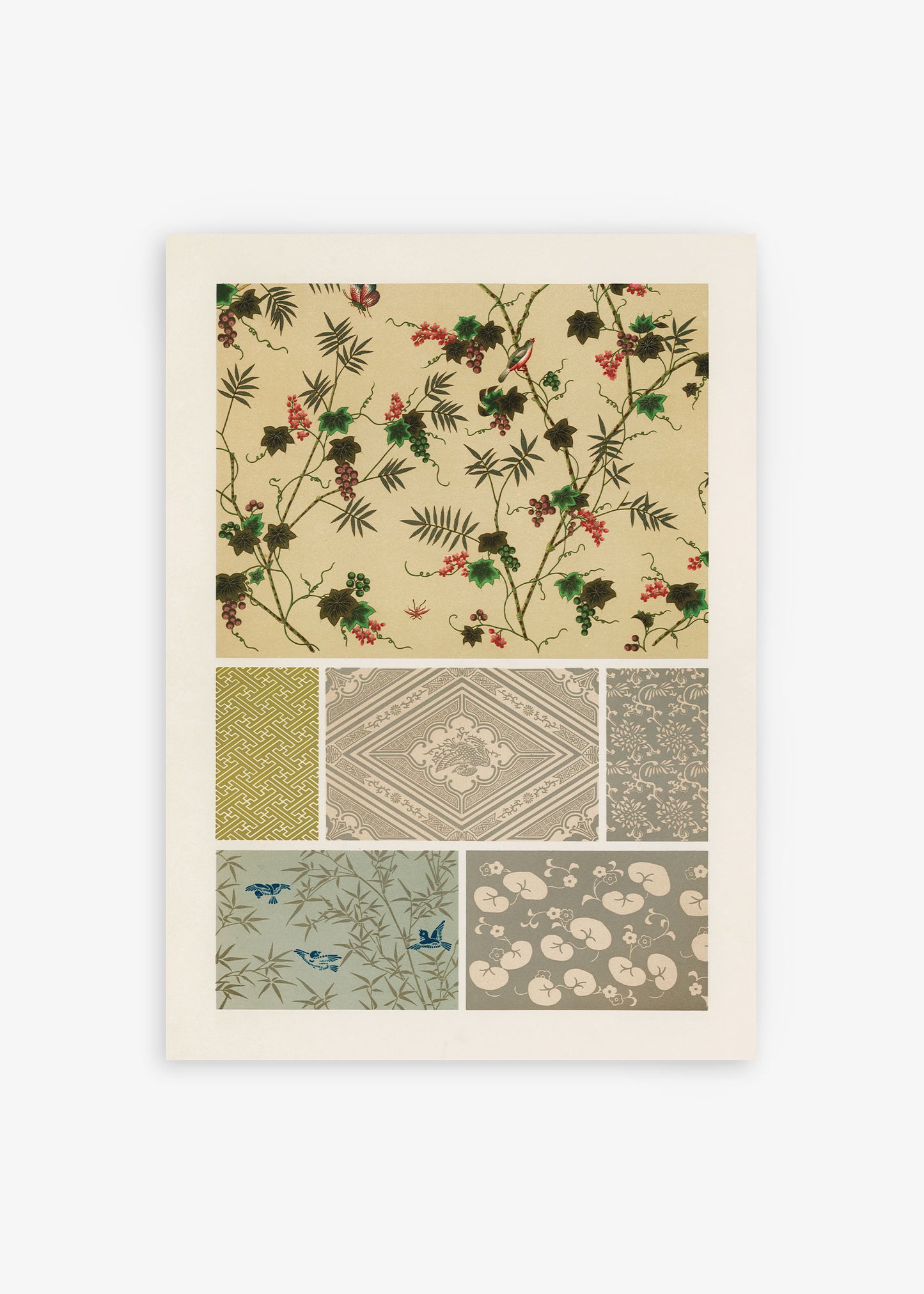 Japanese Textile Patterns Poster