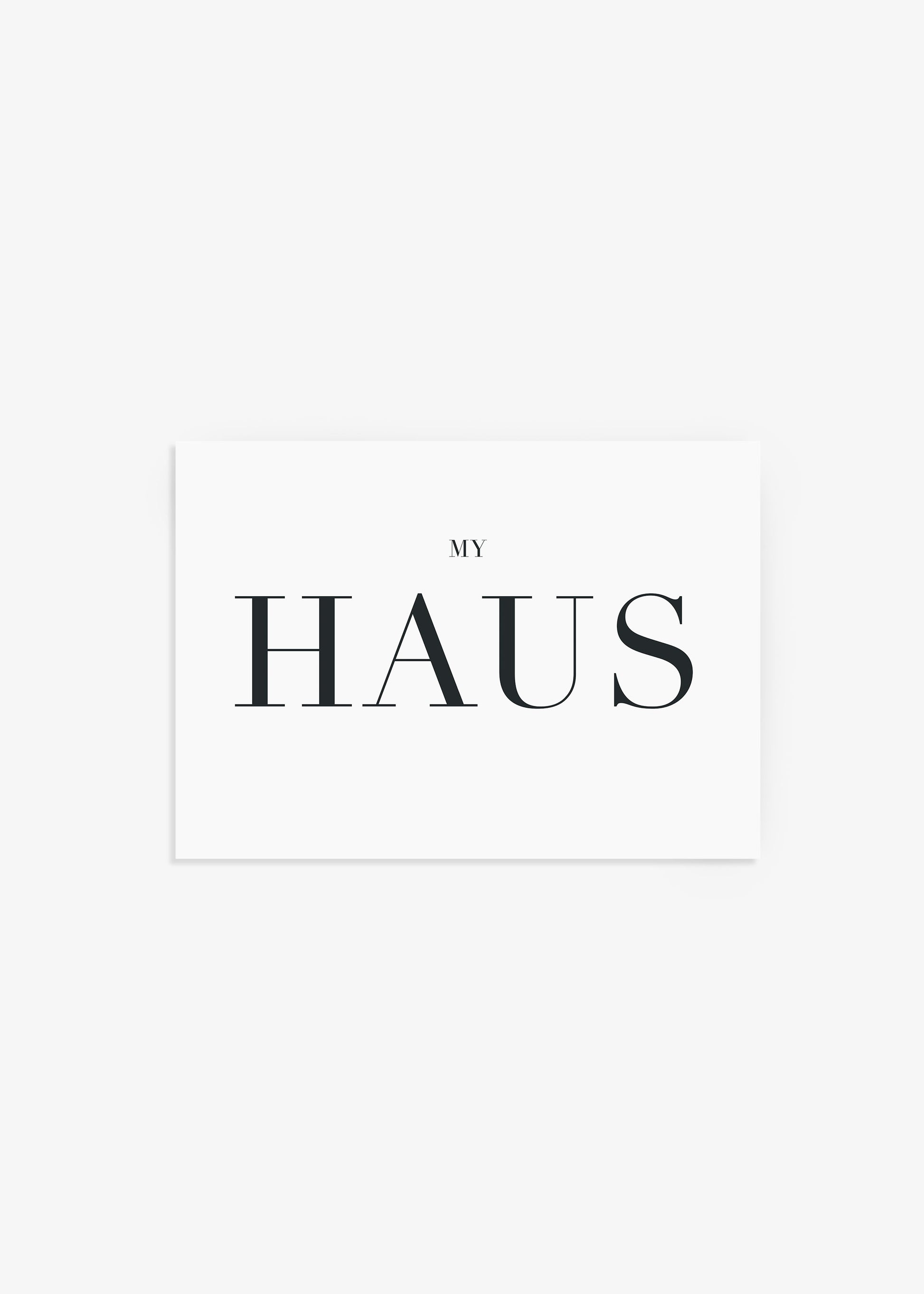 My Haus Typography Poster