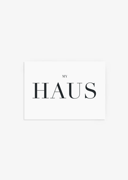 My Haus Typography Poster