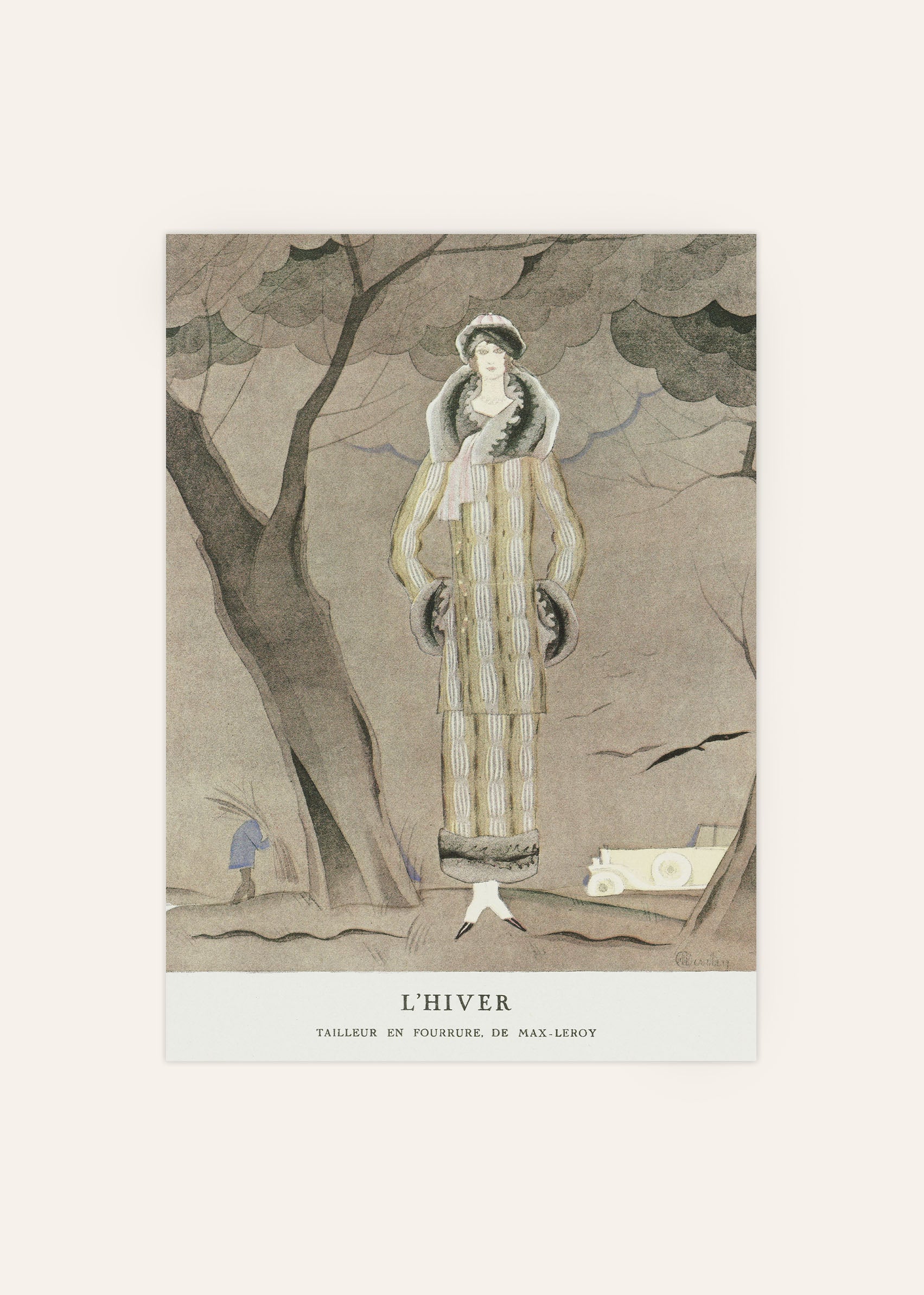 Woman in Winter Coat Poster