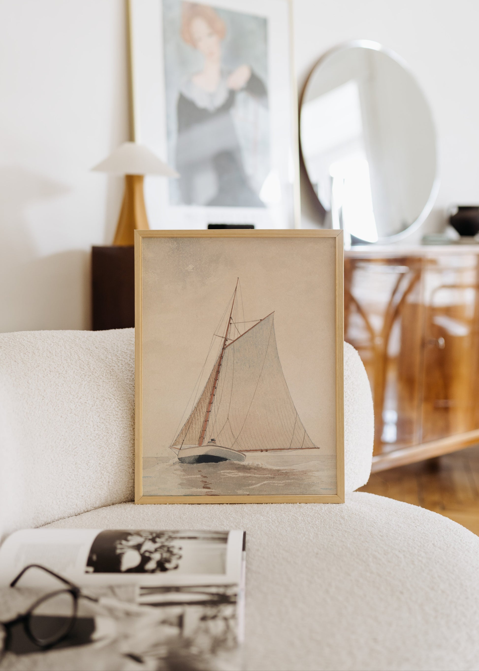 Winslow Homer Sailing off Gloucester Print