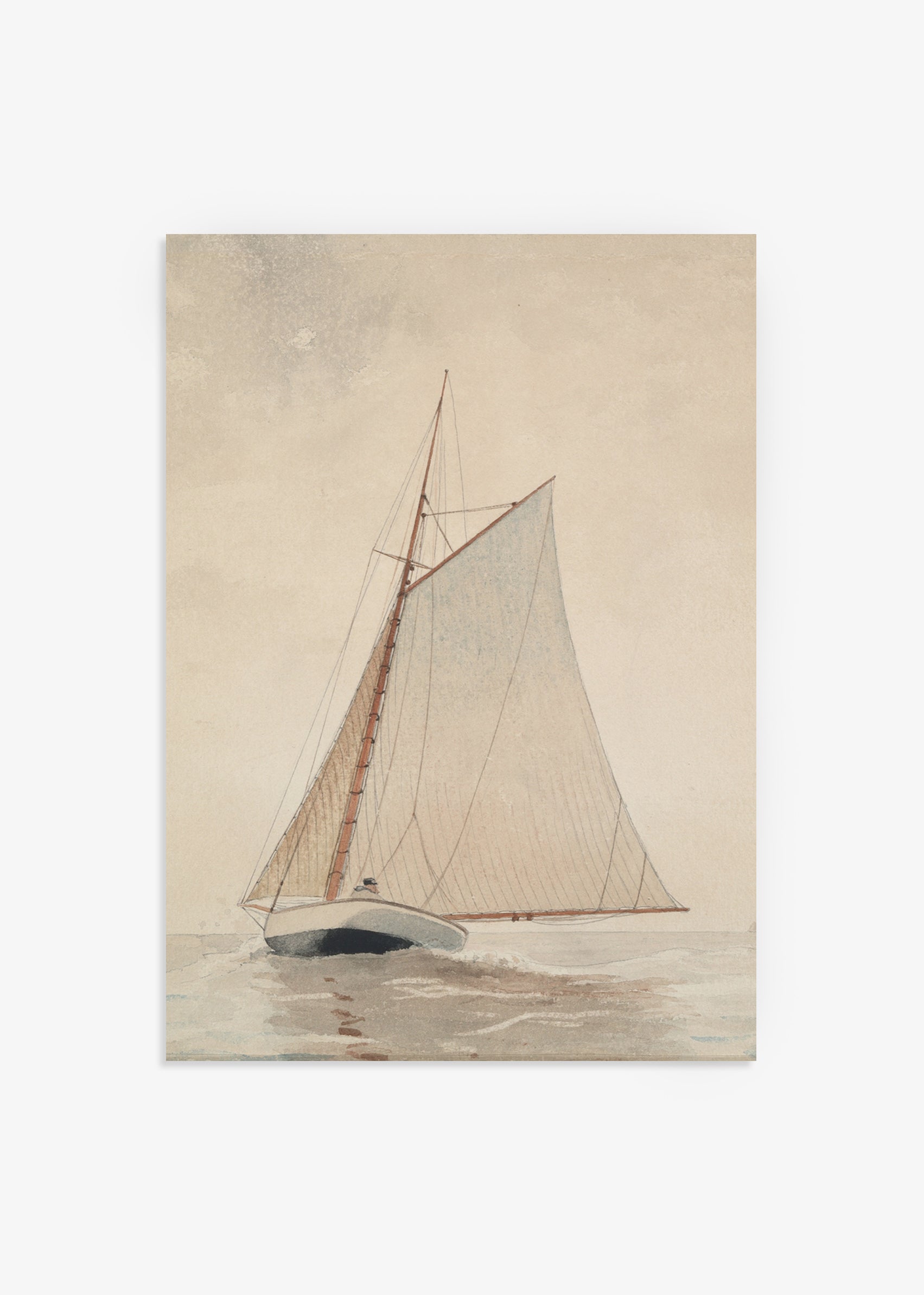Winslow Homer Sailing off Gloucester Print