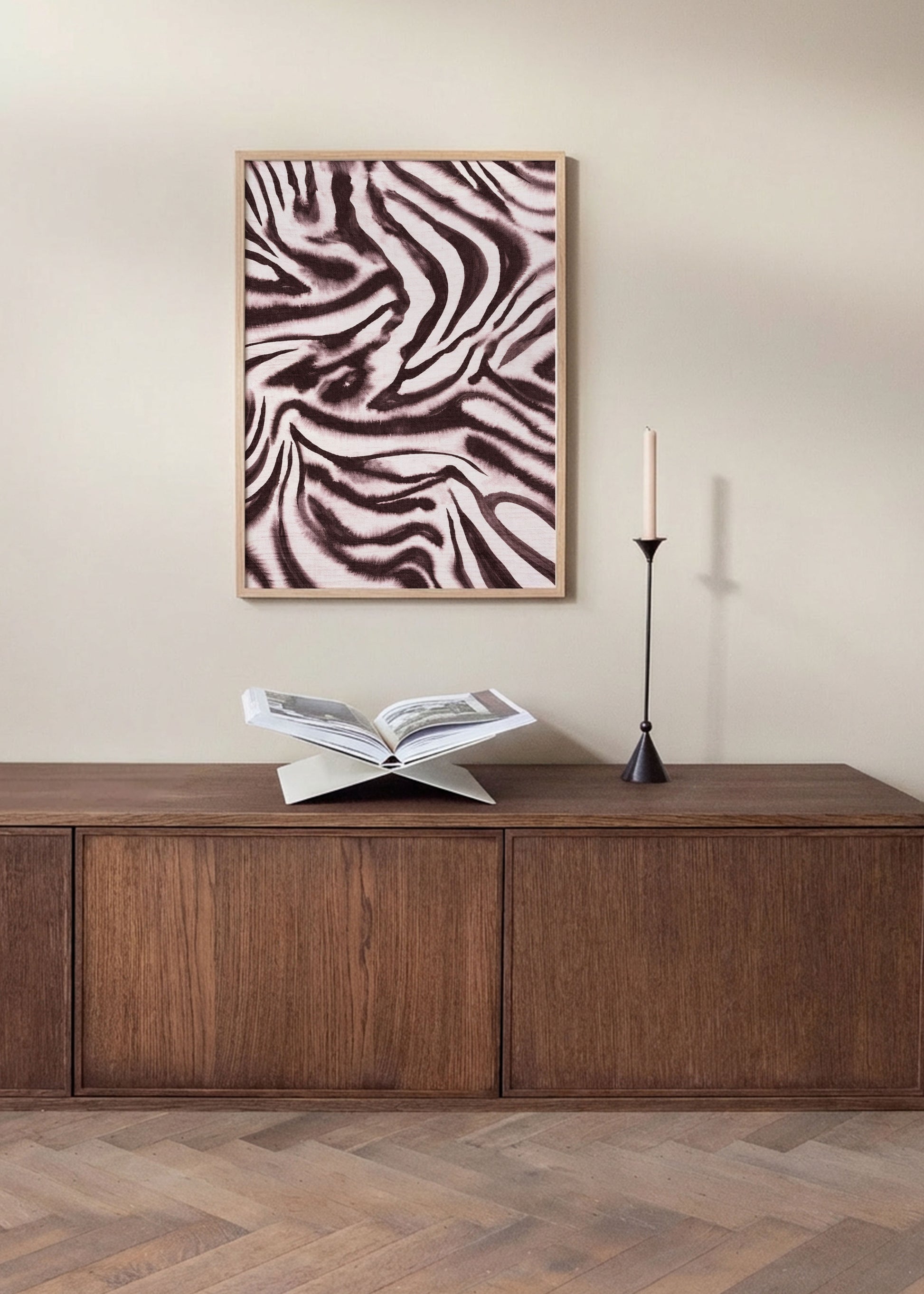 Abstract Zebra Pattern Poster