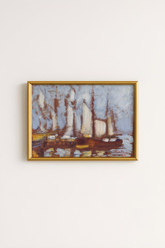 Alfred William Finch Sailing Vessels Poster