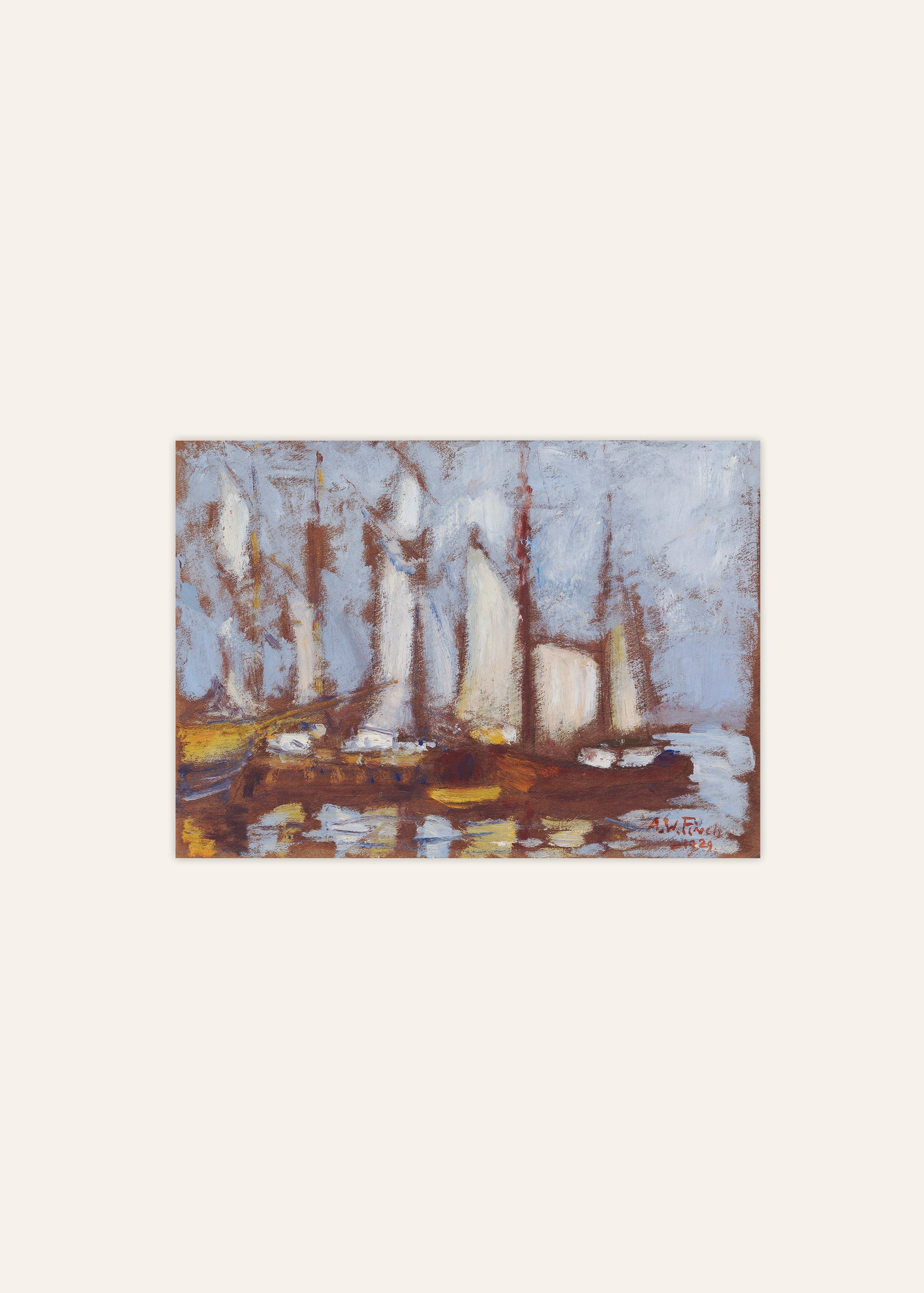 Alfred William Finch Sailing vessels Poster
