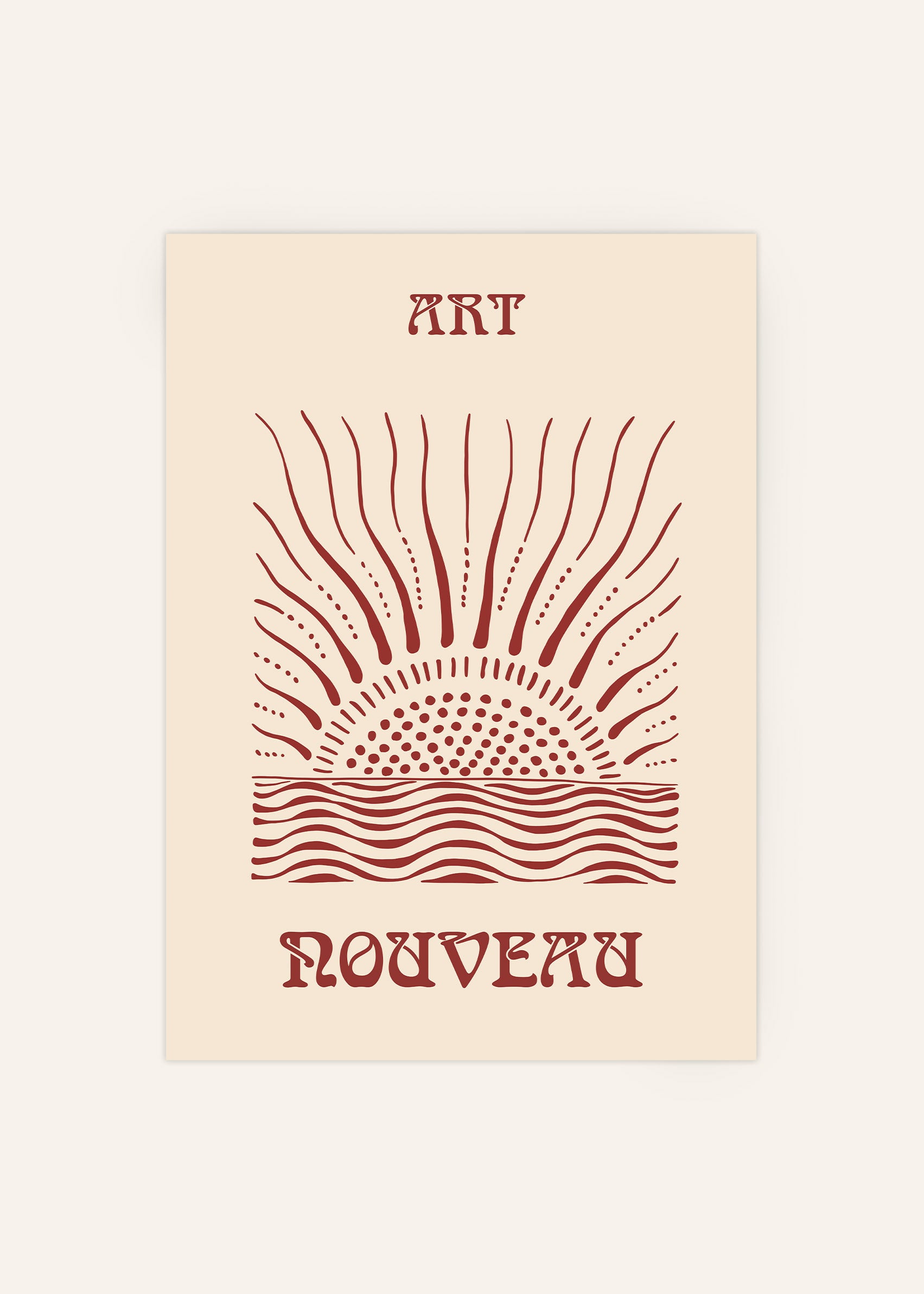 Art Nouveau Sun Poster