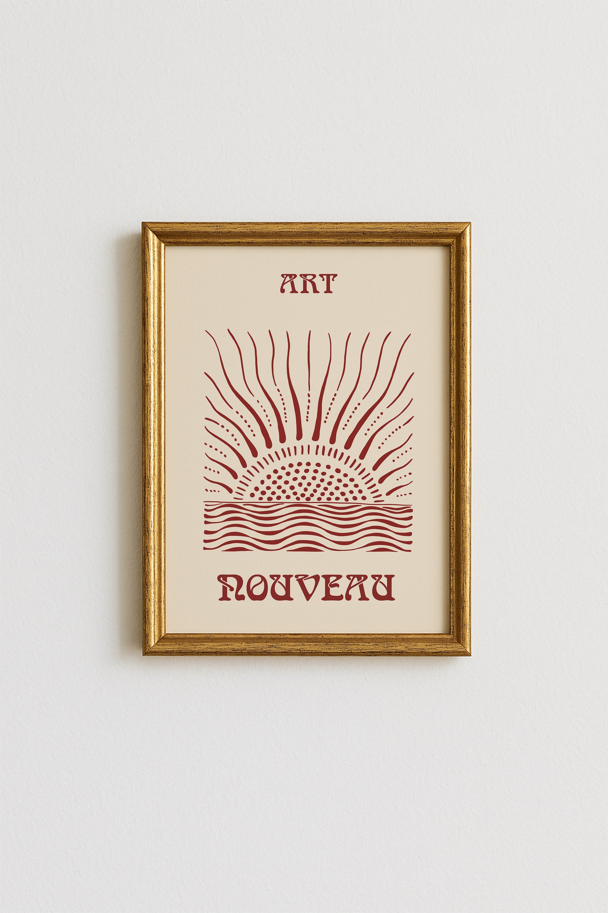 Art Nouveau Sun Poster