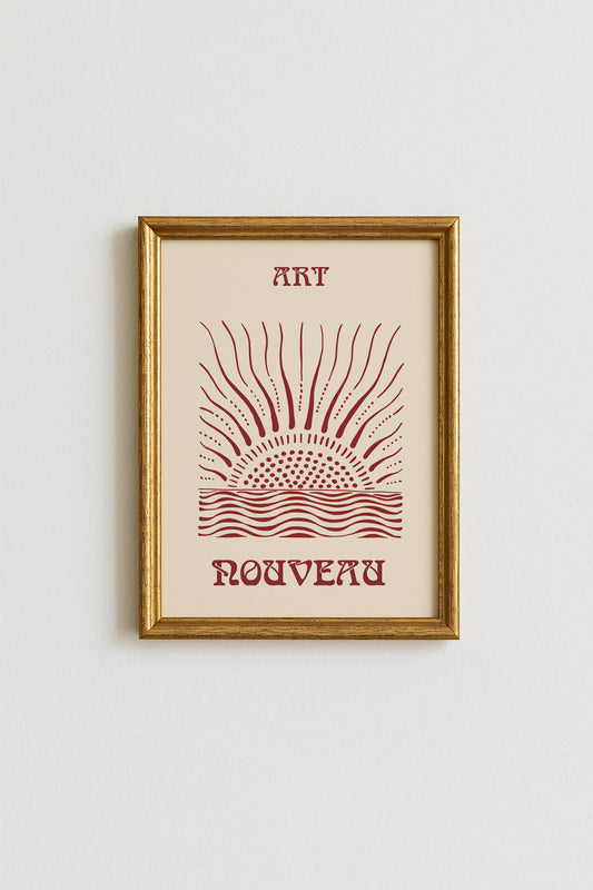Art Nouveau Sun Poster
