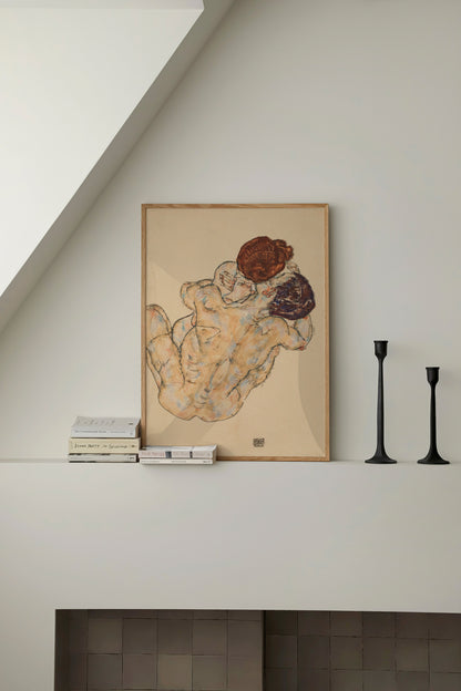 Egon Schiele - Mann Und Frau Poster