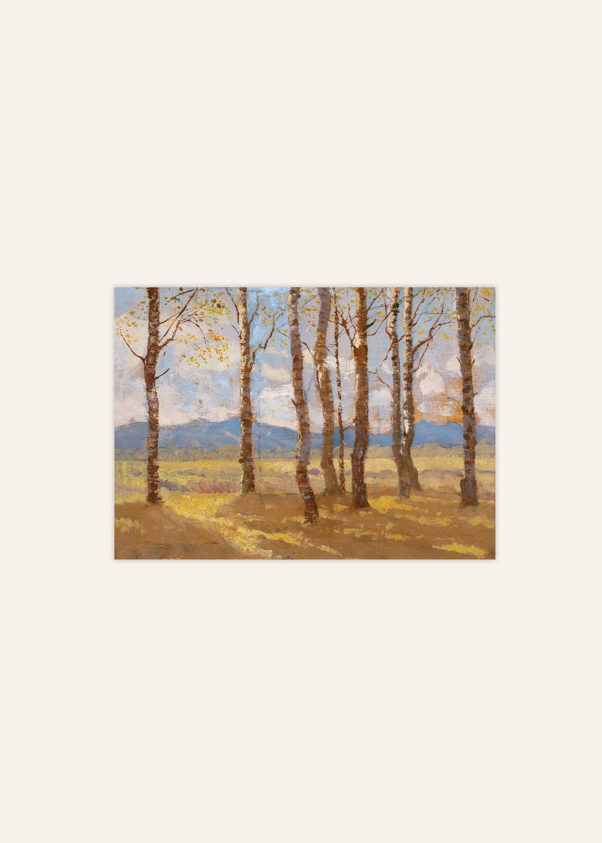 Birches in Autumn Poster