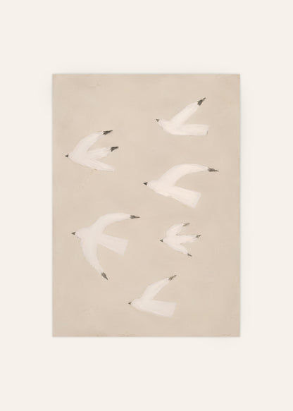 Birds At Flight Poster