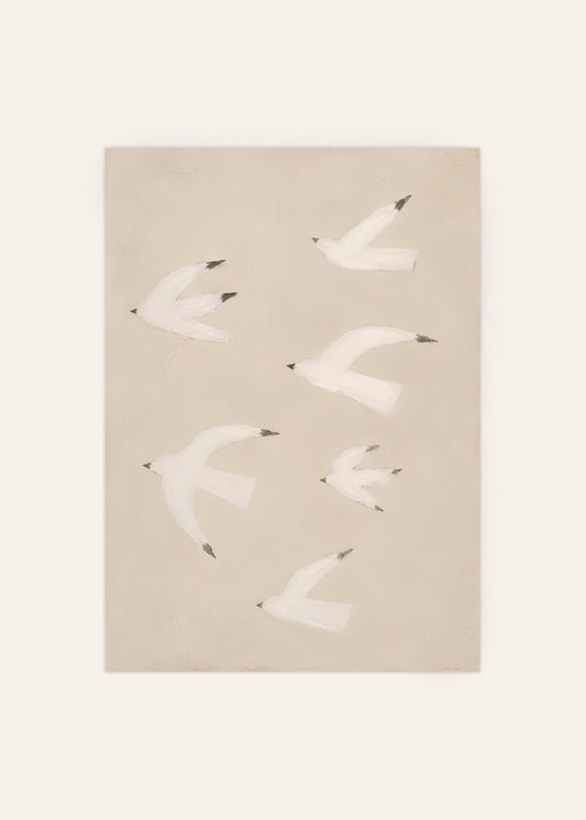 Birds At Flight Poster