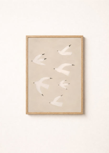 Birds At Flight Poster